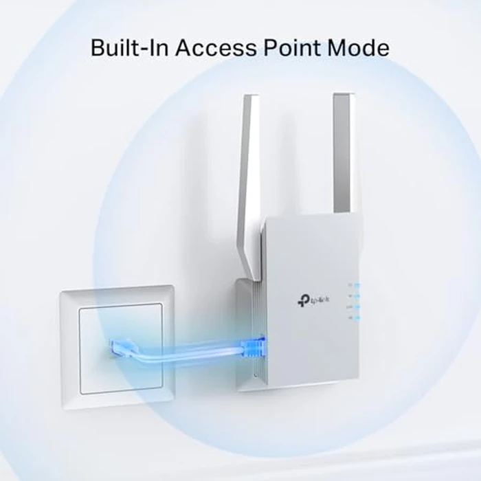 TP-Link AX1500 WiFi 6 Range Extender w/Ethernet Port (RE515X) - 1.5G Dual-Band Wireless Repeater Amplifier, Up to 1800 Sq. Ft., 64 Devices, Internet Signal Booster, APP Setup, EasyMesh Compatible by TP-Link - Image 5