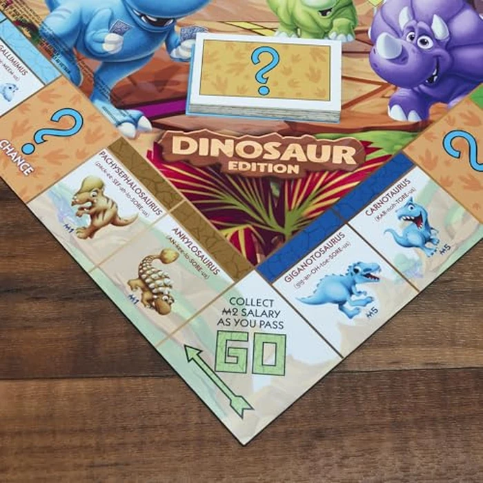 Hasbro Gaming Monopoly Junior Dinosaur Edition Game | Kids Board Games with Dino-Themed Toy Tokens | 2-4 Players for Boys & Girls | Ages 5+ (Amazon Exclusive) by Monopoly - Image 3