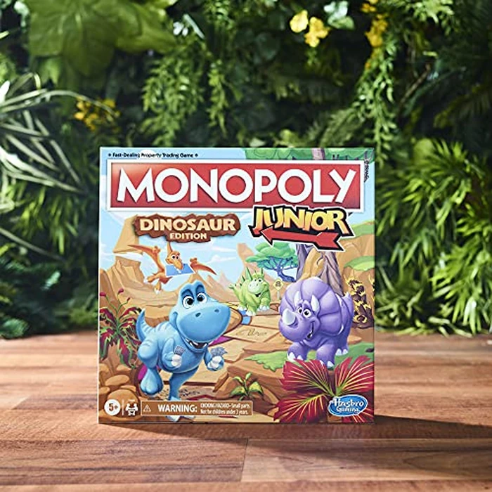 Hasbro Gaming Monopoly Junior Dinosaur Edition Game | Kids Board Games with Dino-Themed Toy Tokens | 2-4 Players for Boys & Girls | Ages 5+ (Amazon Exclusive) by Monopoly - Image 5