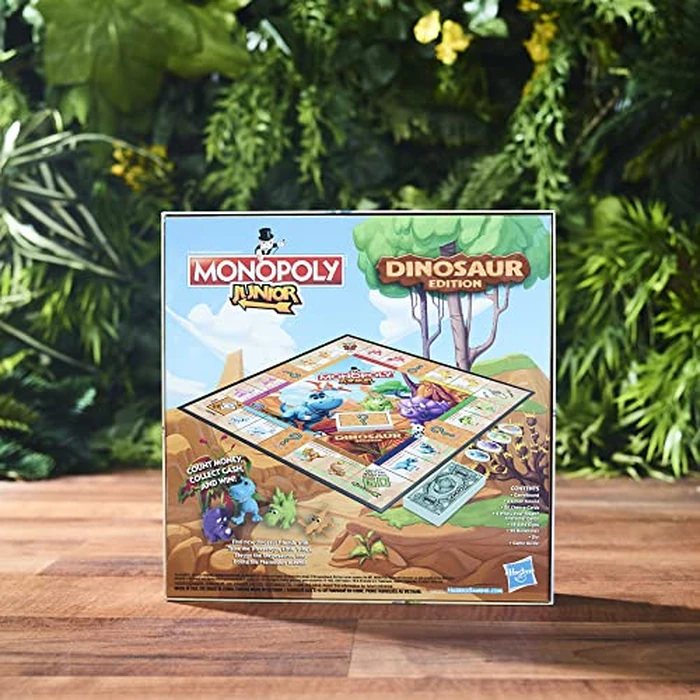 Hasbro Gaming Monopoly Junior Dinosaur Edition Game | Kids Board Games with Dino-Themed Toy Tokens | 2-4 Players for Boys & Girls | Ages 5+ (Amazon Exclusive) by Monopoly - Image 6