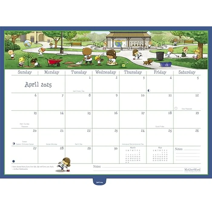 2025 MotherWord Deluxe Ultimate Family Calendar and Chore Chart, 16-Month Family Planner, Sept 2024-Dec 2025, English, Large Deluxe Version, 18" x 13.5" (MWFCT12825) by MotherWord - Image 4