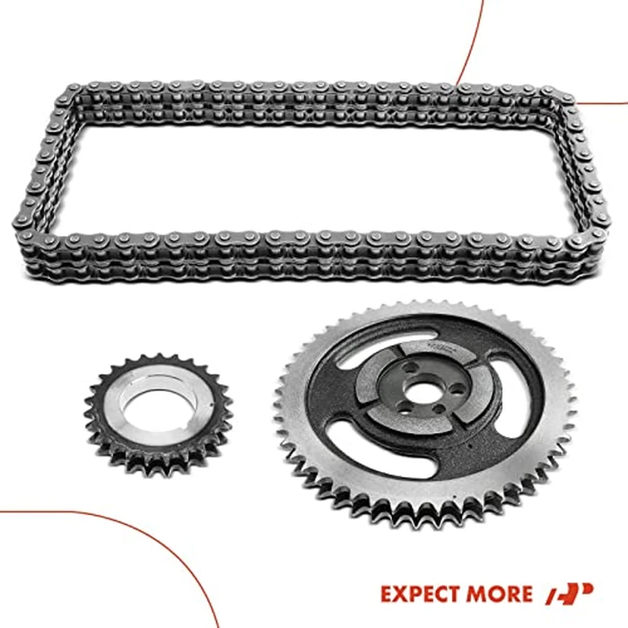 A-Premium Engine Timing Chain Kit W/Sprocket [fits OHV, 8Cyl] Compatible with Chevy & GMC, fits Camaro, Chevelle, Jimmy, Biscayne & C,G,K,R,P, Class C20 G20 P35 K1500 Suburban, Sprint, Nova, B6000 by A-Premium - Image 9
