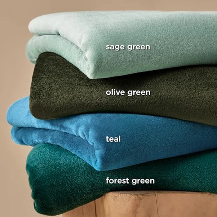 Bedsure GentleSoft Fleece Throw XL Blanket Sage Green - 300GSM Soft Lightweight Plush Cozy Blankets for Bed, Sofa, Couch, Travel, Camping, 50x70 inches by Bedsure - Image 5