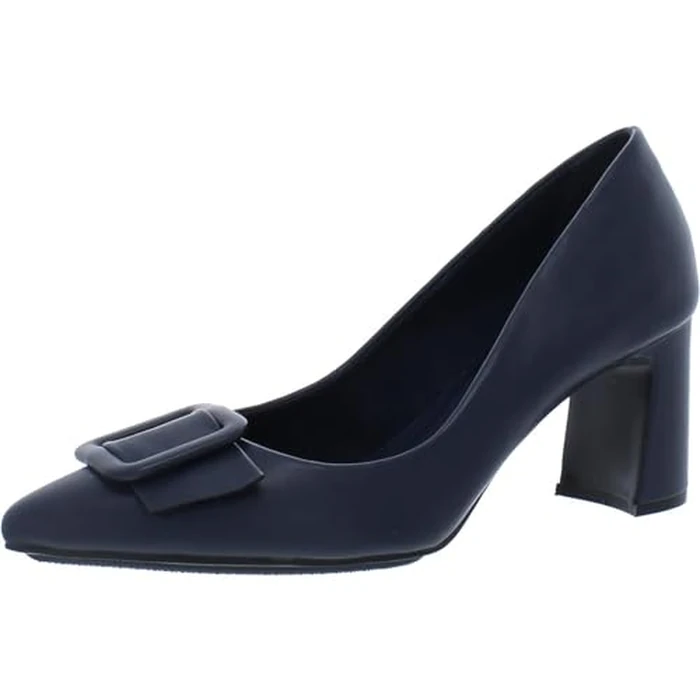 Anne Klein Womens Baretta Pumps, Navy, 7.5 by Anne Klein - Image 1