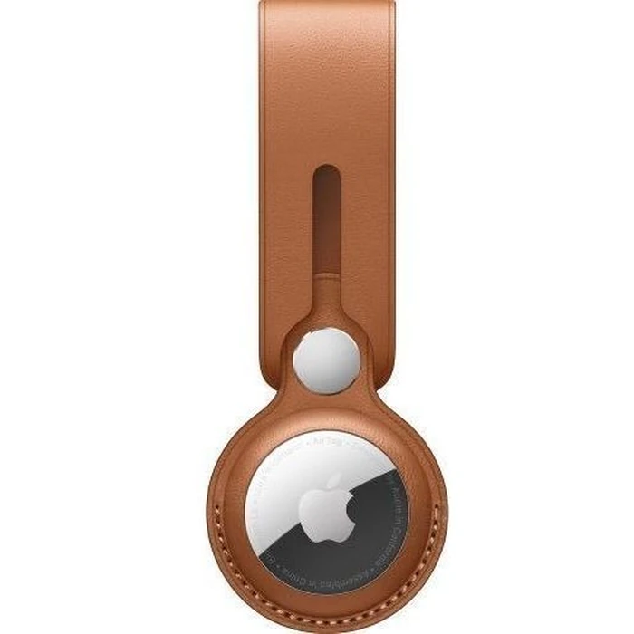 Apple Leather Loop Case For AirTag - Saddle Brown by Apple - Refurbished - Brand New condition