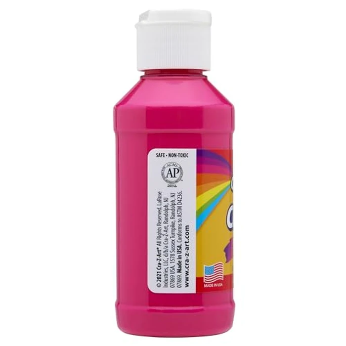 Cra-Z-Art Classic Washable Paint 4oz 8ct POP! Neon, Bright and Bold Colors for Arts & Crafts, School Projects, Creative Play & More! Made in USA by Cra-Z-Art - Image 2