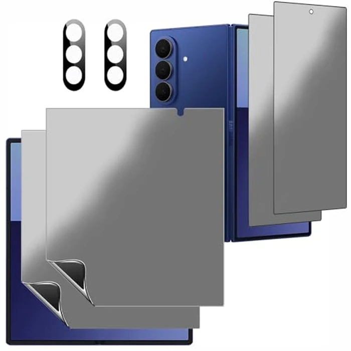 YIEDBCX 2 Pack Privacy Inner Matte Screen Protector For Samsung Galaxy Z Fold 7,2 Pack Anti Glare Anti-Spy Front Tempered Glass +2X Camera Lens Protector Film by YIEDBCX - Used - Very Good condition - US$10.93