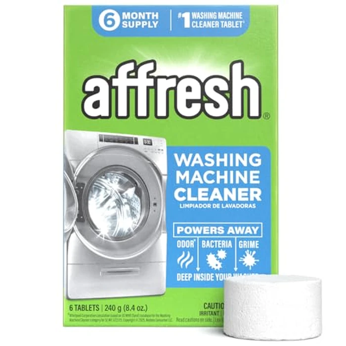 Affresh Washing Machine Cleaner, Helps Power Away Odor Causing Bacteria & Grime Deep Inside Pump, Valve & Hoses, 6 Time Release Tablets, 6 Month Supply by Affresh - Used - Very Good condition - US$10.97
