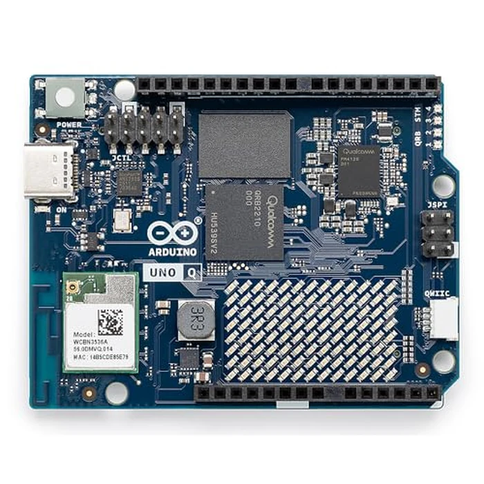 Arduino UNO Q 4GB [ABX00173] - Hybrid Board, Qualcomm Dragonwing QRB2210 microprocessor (MPU) & STM32U585 Microcontroller(MCU), AI Vision, Voice, IoT, Robotics, Linux Debian OS, Wi-Fi 5, USB-C by Arduino - Image 2