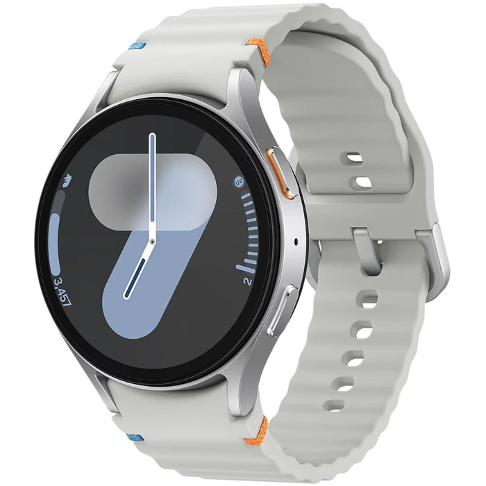 Galaxy Watch7 (Bluetooth) - 32GB - 44mm - Silver Aluminum Case with Silver Silicone Sport Band by Samsung - Image 2