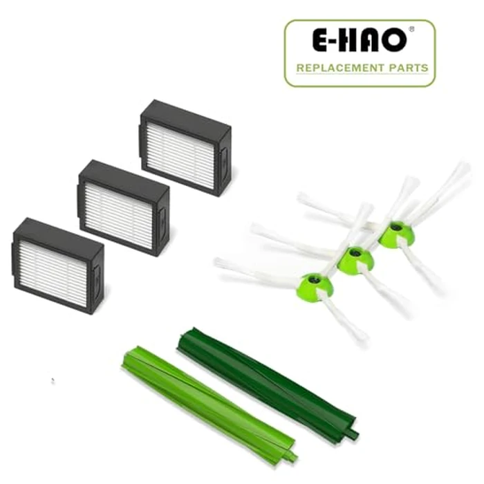 E-HAO Replacement Vacuum Parts for iRobot Roomba i & j & e and Combo i & j Series, 1 Sets Rubber Brushes, 3 HEPA Filters, 3 Side Brushes for i1+/i2+/i3+/i4+/i5+/i6+/i7+/i8+/j5+/j6+/j8+/j9+/e5/e6 by E-HAO - Image 3