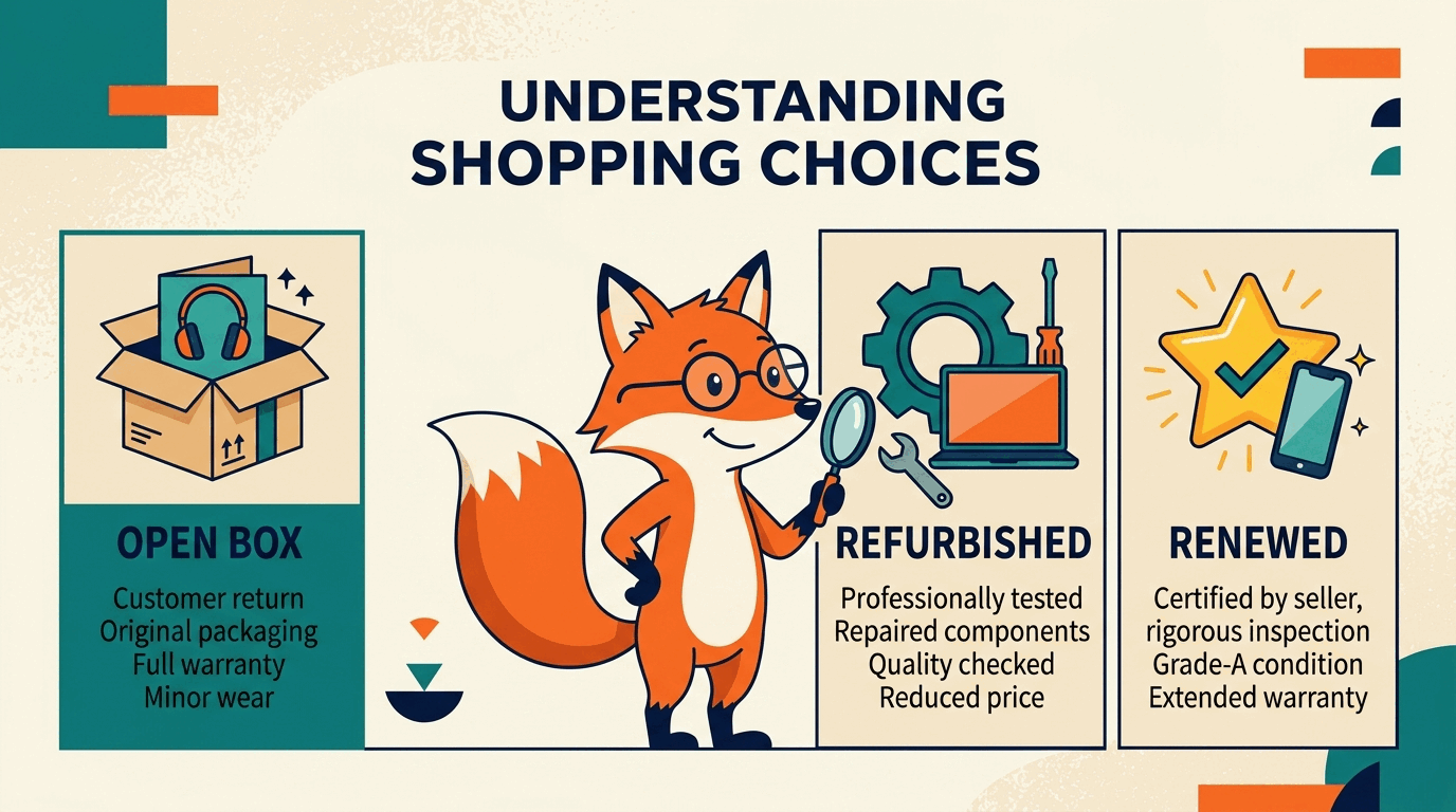 Open Box vs Refurbished vs Renewed: What Actually Matters